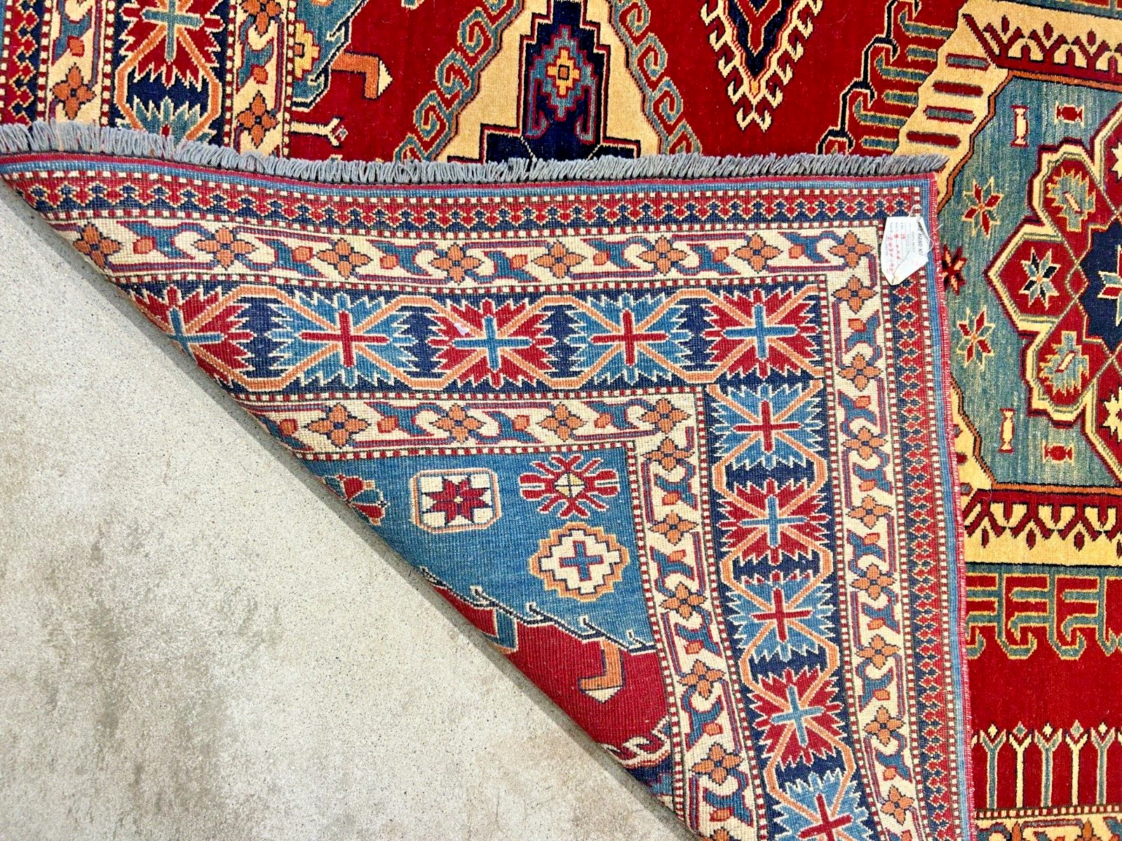 6'3"x7'10" Hand-Knotted 100% Wool Carpet - Fine Kazak Area Rug