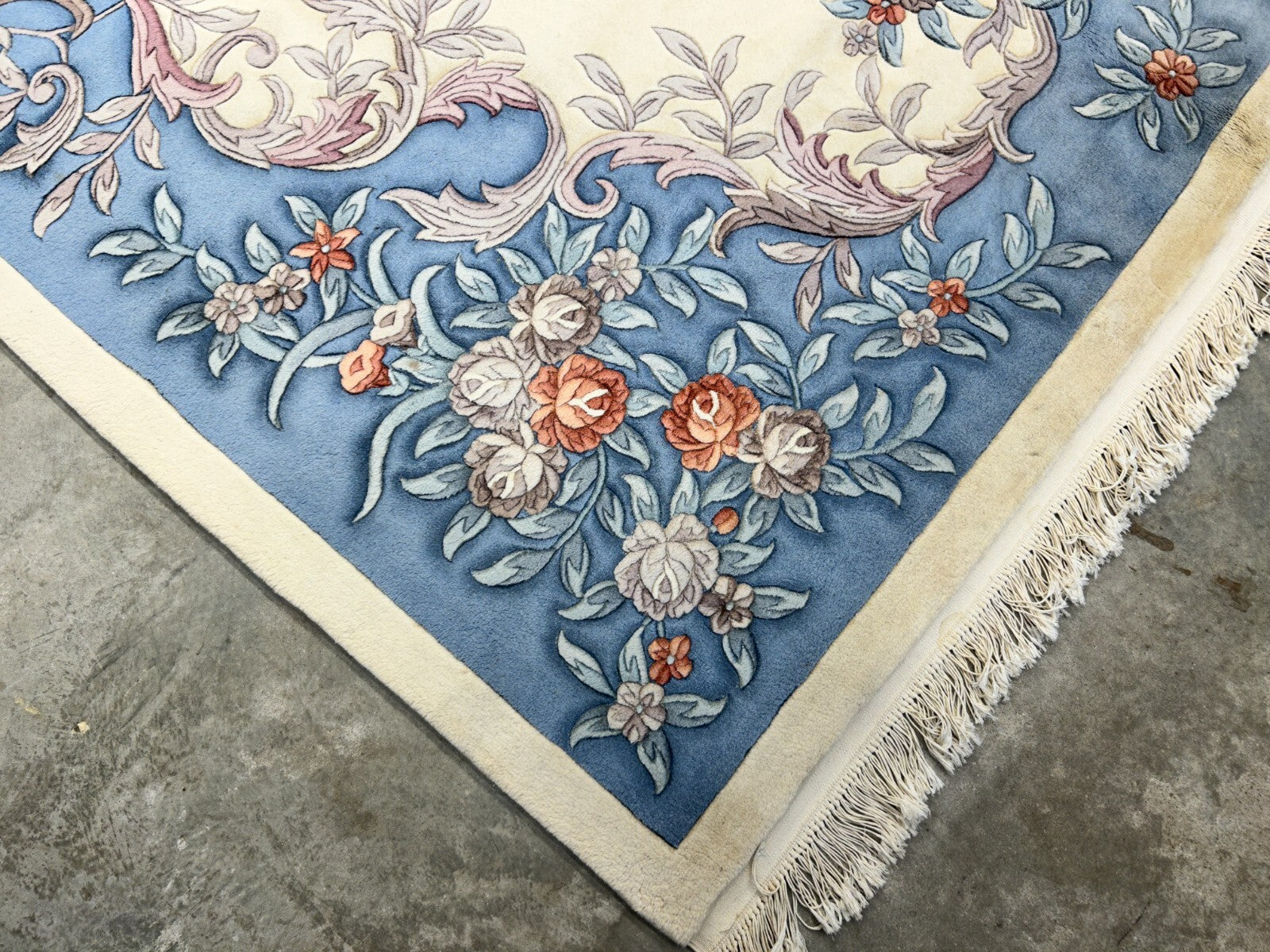 8'2" x 11'2" Hand-Knotted 100% Wool Carpet - Chinese Aubusson Area Rug