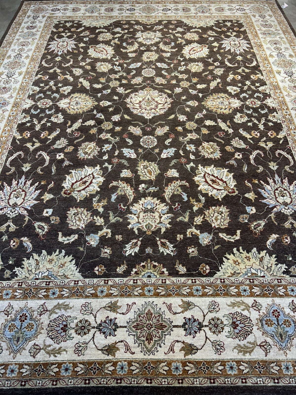 9'x11'10" Hand-Knotted 100% Wool Pile Pishawar Rug