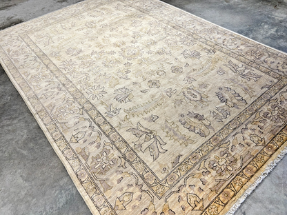 6'6"x9'6" Hand-Knotted 100% Wool Pile Afghan Carpet - Area Rug