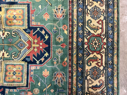 11'11"x15'11" Hand-Knotted 100% Wool Pile Herize Area Rug - Carpet