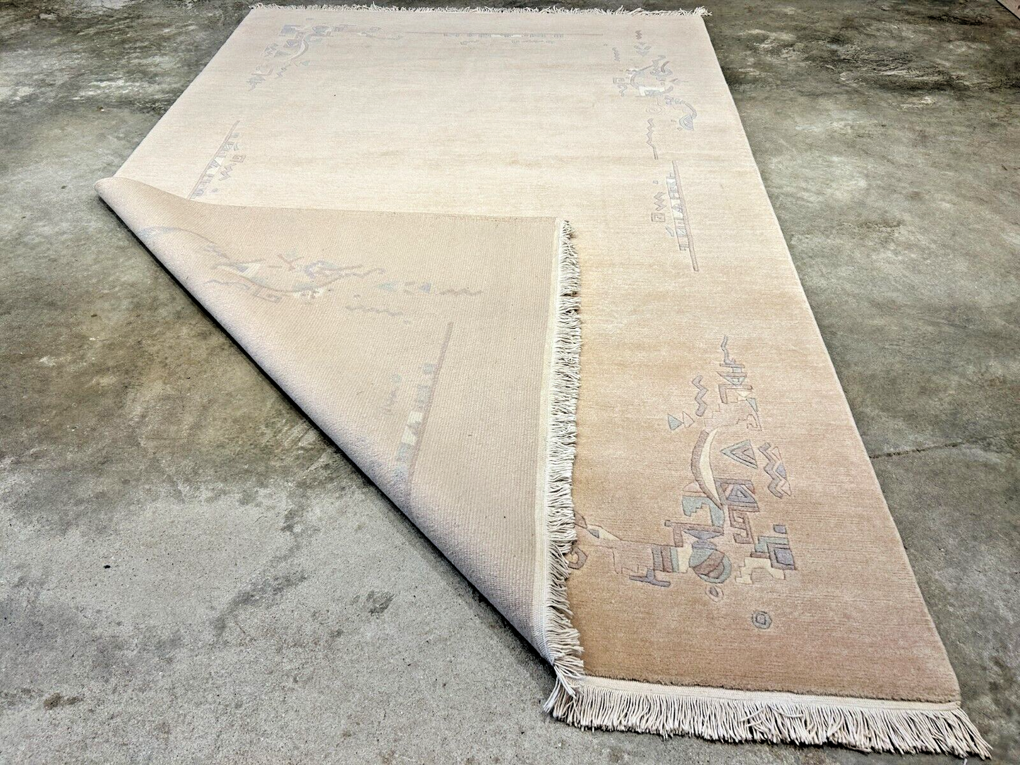 6'6"x9'11" Hand-Knotted 100% Wool Pile Indo-Nepali Carpet - Area Rug