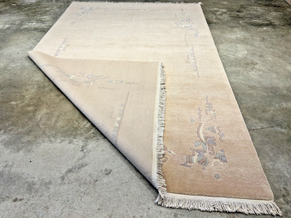 6'6"x9'11" Hand-Knotted 100% Wool Pile Indo-Nepali Carpet - Area Rug