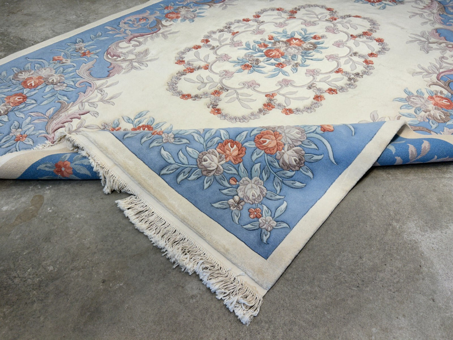 8'2" x 11'2" Hand-Knotted 100% Wool Carpet - Chinese Aubusson Area Rug