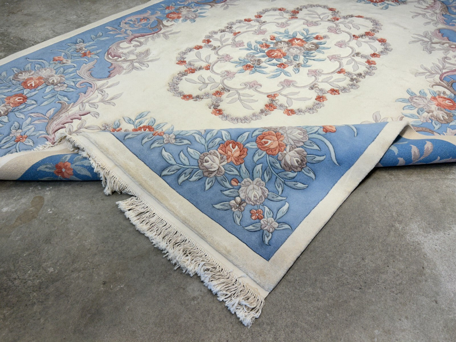 8'2" x 11'2" Hand-Knotted 100% Wool Carpet - Chinese Aubusson Area Rug