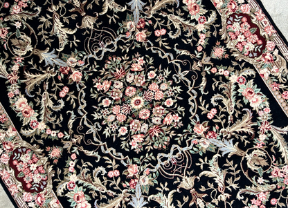 5'6"x8'6'' Hand-Knotted 100% Wool Pile Sino-Persiane Area Rug - Area Carpet