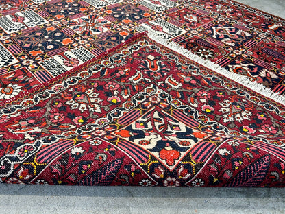 6'11"x10'3" Hand-Knotted 100% Lamb Wool Bakhtiarie Carpet - Area Rug