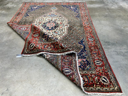 6'6"x10'0" Hand-Knotted 100% Wool Pile Bakhtiarie Carpet - Area Rug