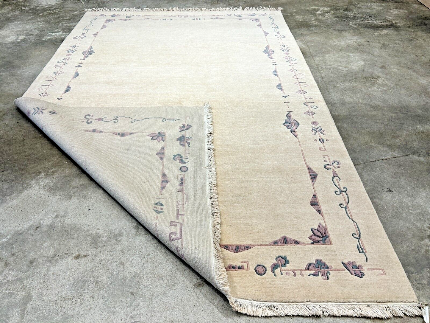 6'7"x9'10" Hand-Knotted 100% Wool Pile Indo-Nepali Carpet - Area Rug