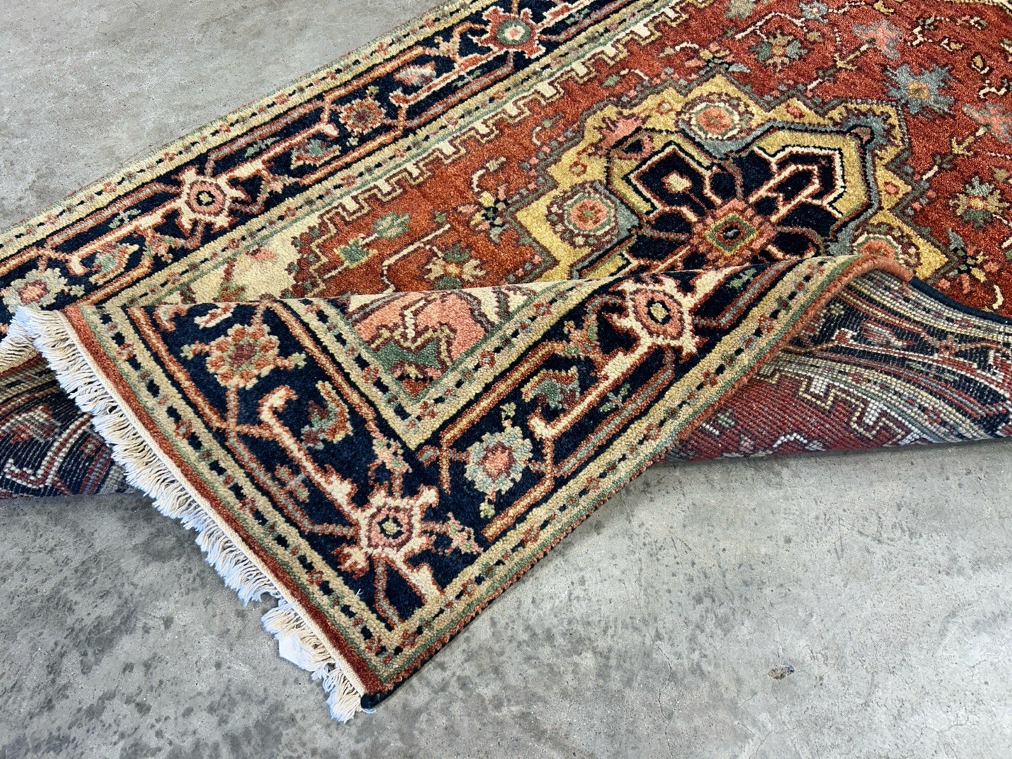 3’x5’1” Hand-Knotted 100% Wool Indoserapi Area Rug - Carpet