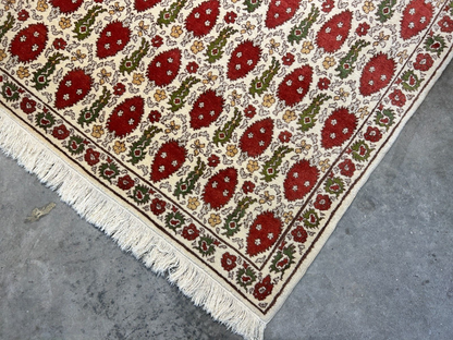 6'1"x9'2" Hand-Knotted 100% Wool Pile Turkish Carpet - Area Rug