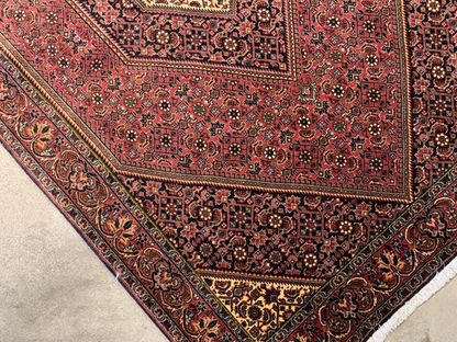 3'7"x5'9" Hand-Knotted 100% Wool Pile Bijare Carpet - Area Rug