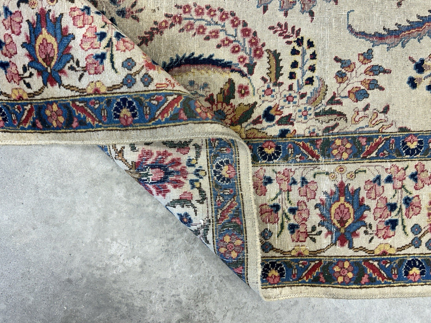 7’8”x10’8” Antique Hand-Knotted 100% Wool Pile Tabrize Area Rug - Carpet