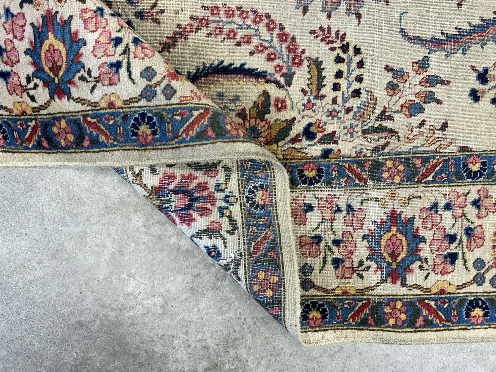 7’8”x10’8” Antique Hand-Knotted 100% Wool Pile Tabrize Area Rug - Carpet