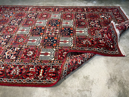 6'11"x10'3" Hand-Knotted 100% Lamb Wool Bakhtiarie Carpet - Area Rug