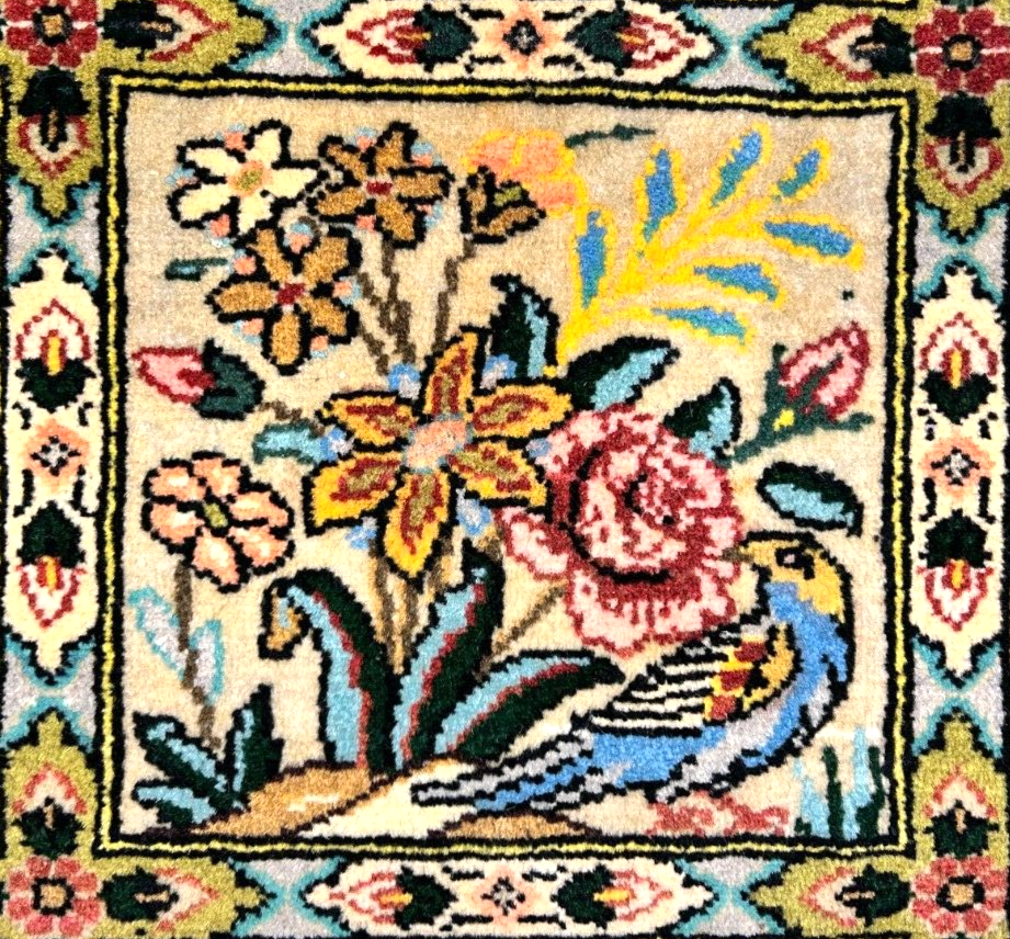 3'5"x5'2" Hand-Knotted 100% Lamb Wool Bakhtiarie Carpet - Area Rug