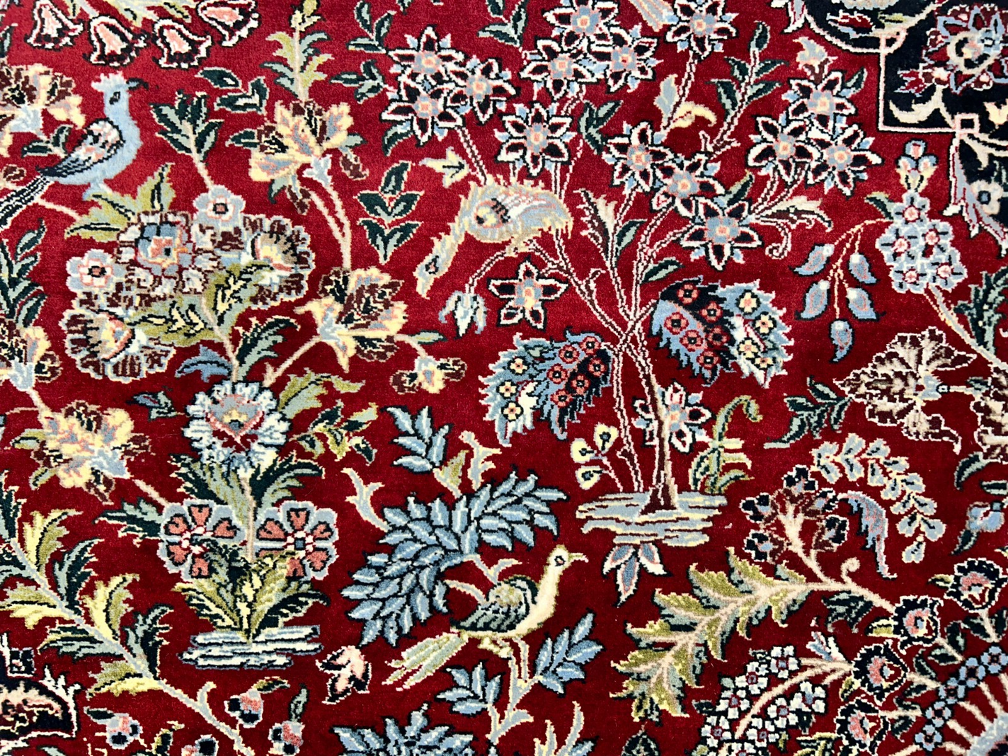 9'1"x12'4" Hand-Knotted 100% Wool Pile Oriental Rug