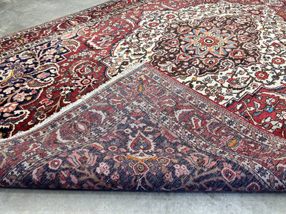 7'0"x10'3" Hand-Knotted 100% Wool Pile Bakhtiarie Carpet - Area Rug