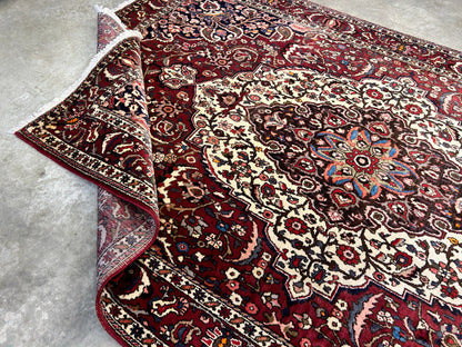 7'0"x10'3" Hand-Knotted 100% Wool Pile Bakhtiarie Carpet - Area Rug