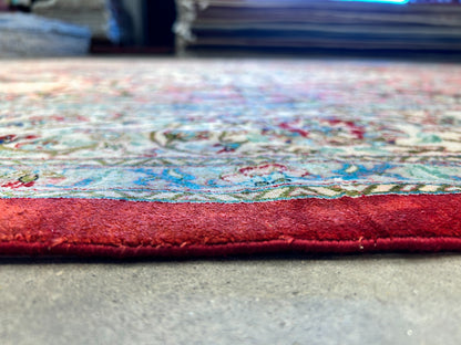 6'5"x9'5" Exquisite Hand-Knotted 100% Silk Qume Rug