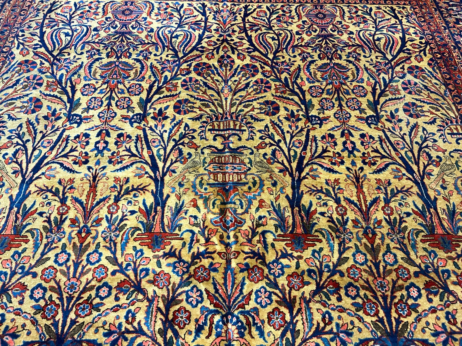 8'8"x11'9" Collector Antique 100% Wool Pile Sarouke Rug