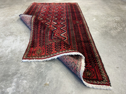 3’3”x6’2” Hand-Knotted 100% Wool Balouchi Area Rug - Carpet