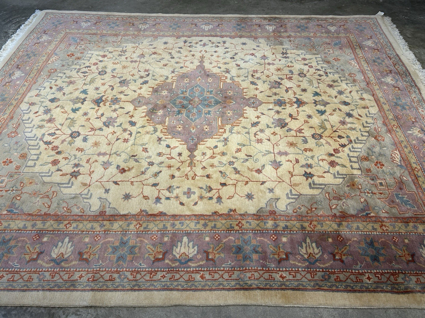 7’10”x9’6” Hand-Knotted 100% Wool Pile Oriental Area Rug - Carpet