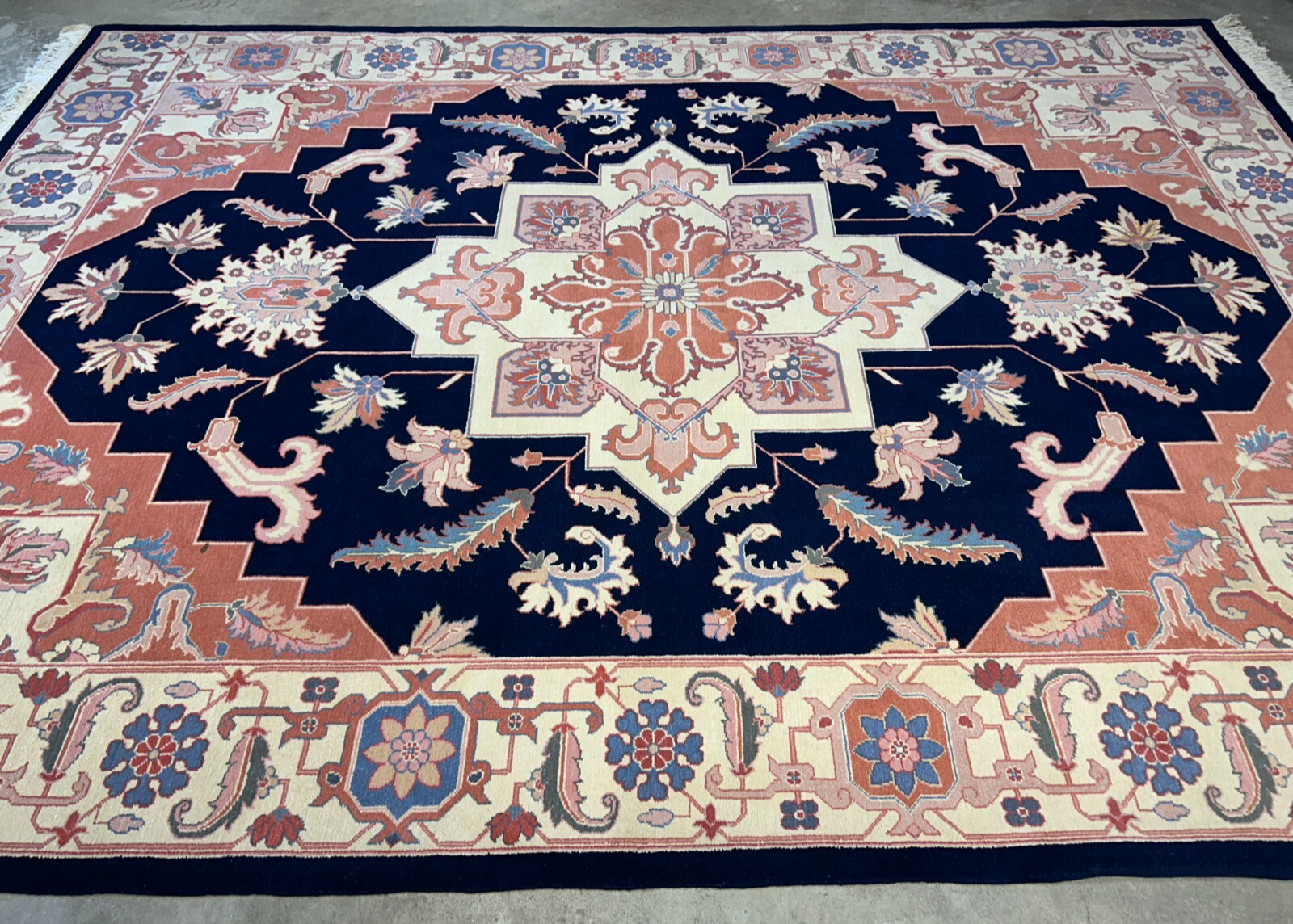8'10"x11'11" Hand-Knotted 100% Wool Pile IndoHeriz Rug