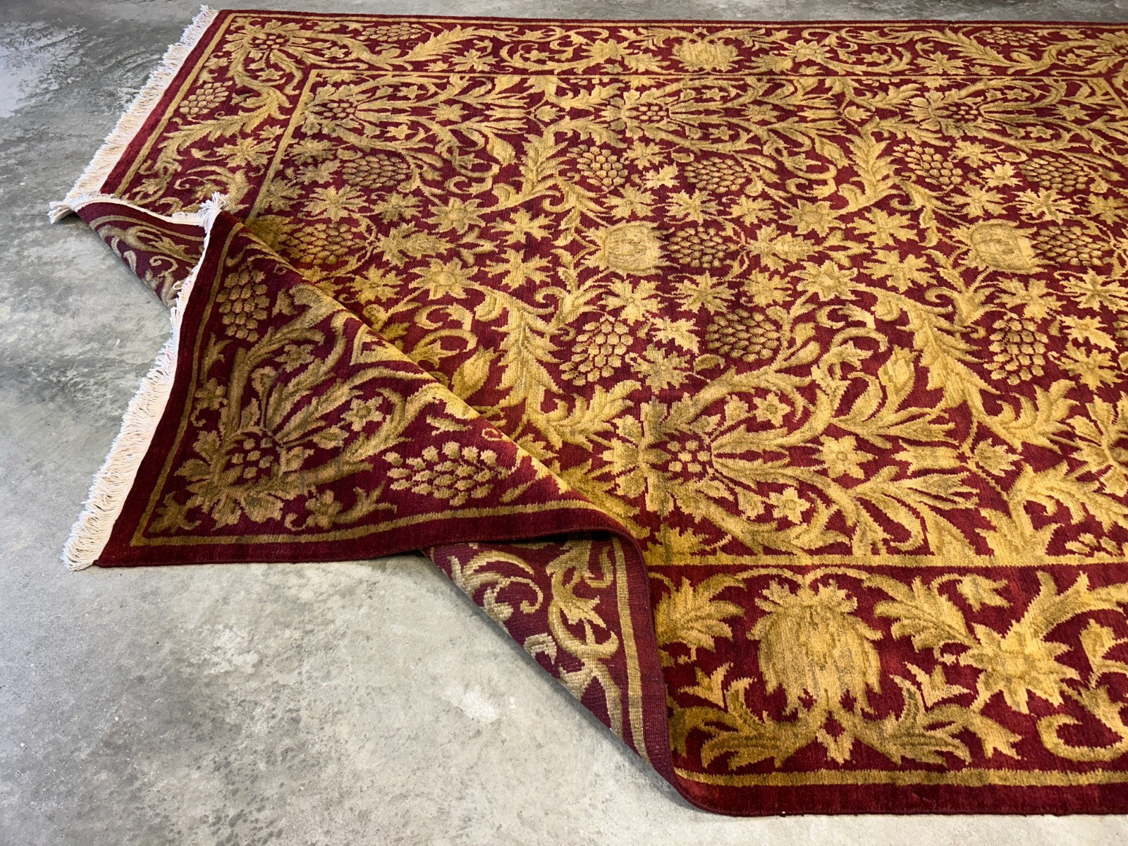 8'x10' Hand-Knotted 100% Wool Pile All-Over Area Rug - Carpet