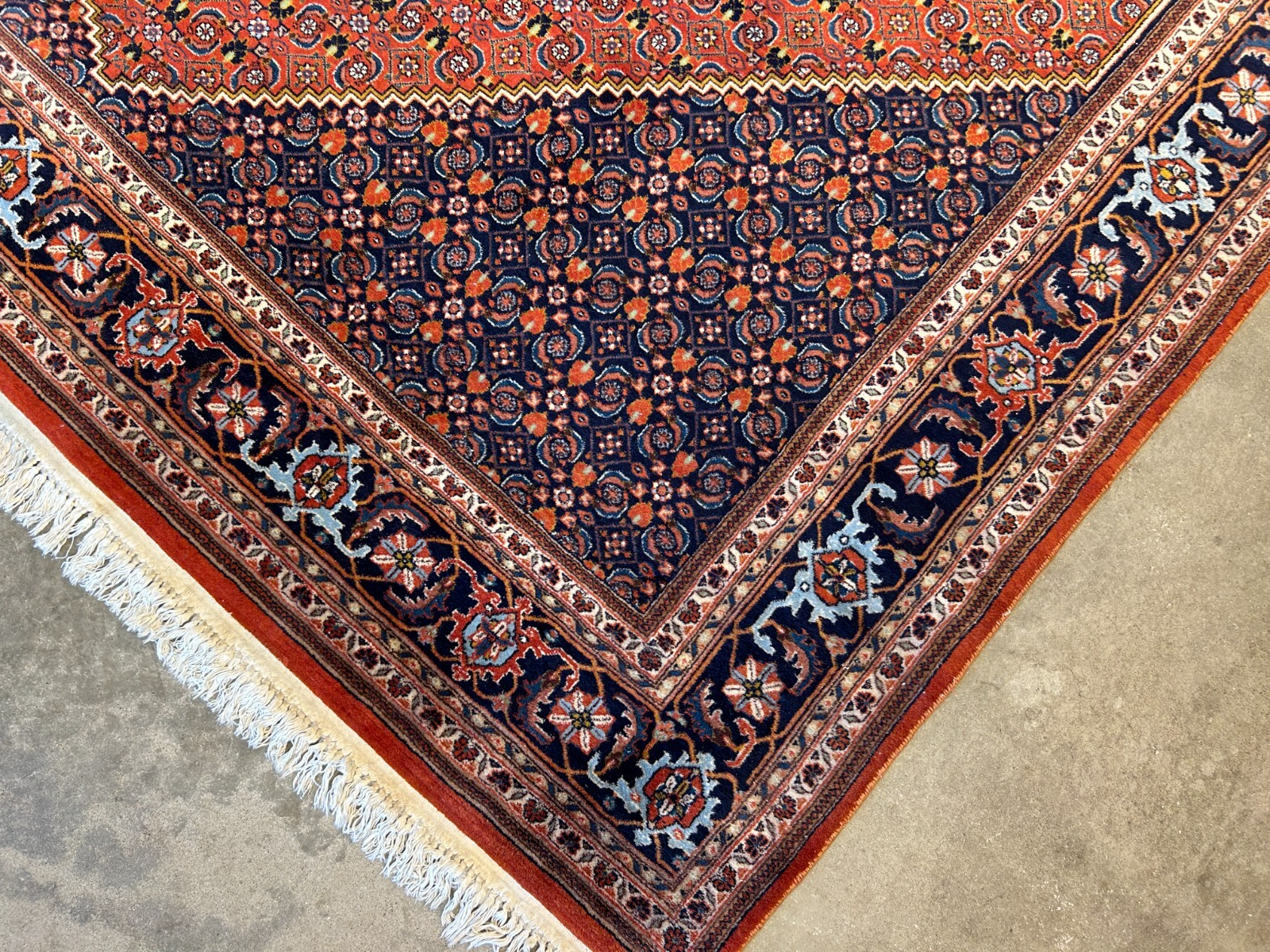 8'6"x12' Hand-Knotted 100% Wool Pile IndoBijar Rug