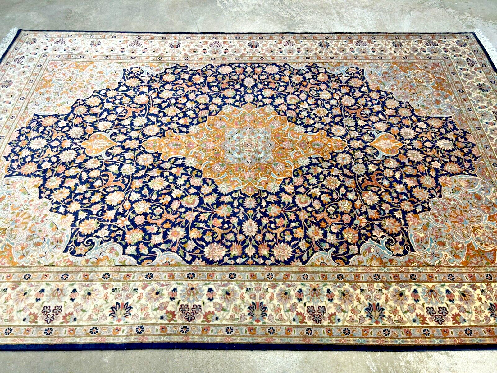 6'1"x9'4" Hand-Knotted 100% Wool Carpet - Pakpersian Kashane Area Rug
