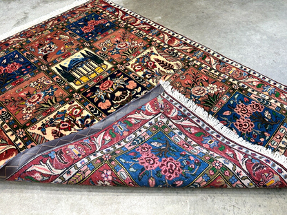 3'5"x5'2" Hand-Knotted 100% Lamb Wool Bakhtiarie Carpet - Area Rug