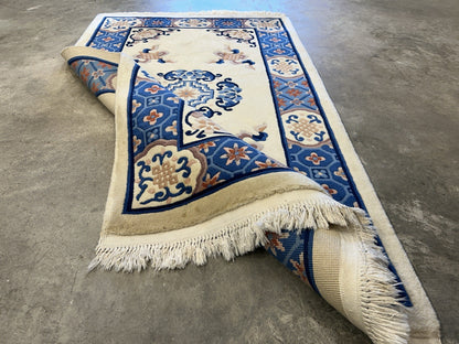 3’1”x5’2” Hand-Knotted 100% Wool Pile Oriental Area Rug - Carpet