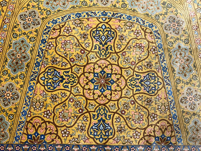 9'8"x12'11" Exquisite Signed Hand-Knotted 100% Silk Qume Rug