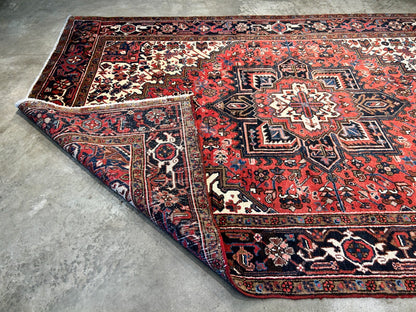 6'10"x10'3" Hand-Knotted 100% Wool Herize Carpet - Area Rug