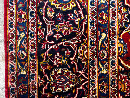 8'4"x12' Hand-Knotted 100% Wool Pile Kashane Area Rug - Signed