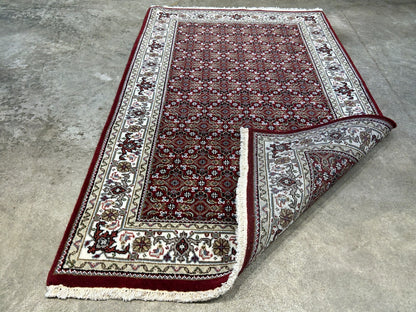 3'2"x5' Hand-Knotted Wool & Silk Tabrize Mahi Rug - Area Carpet