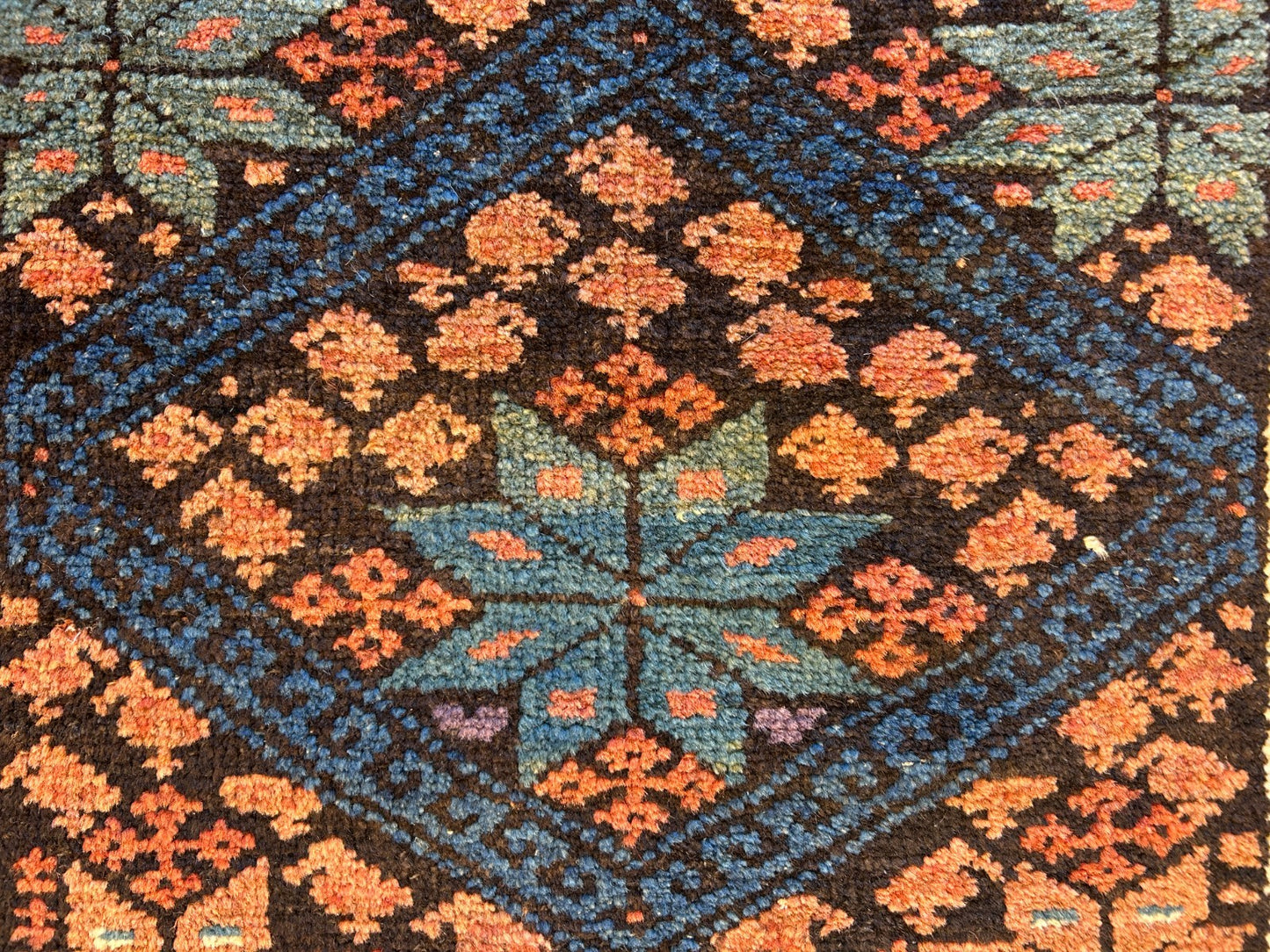 3'4"x6'6" Antique Hand-Knotted 100% Wool Pile Kordish Area Rug - Carpet