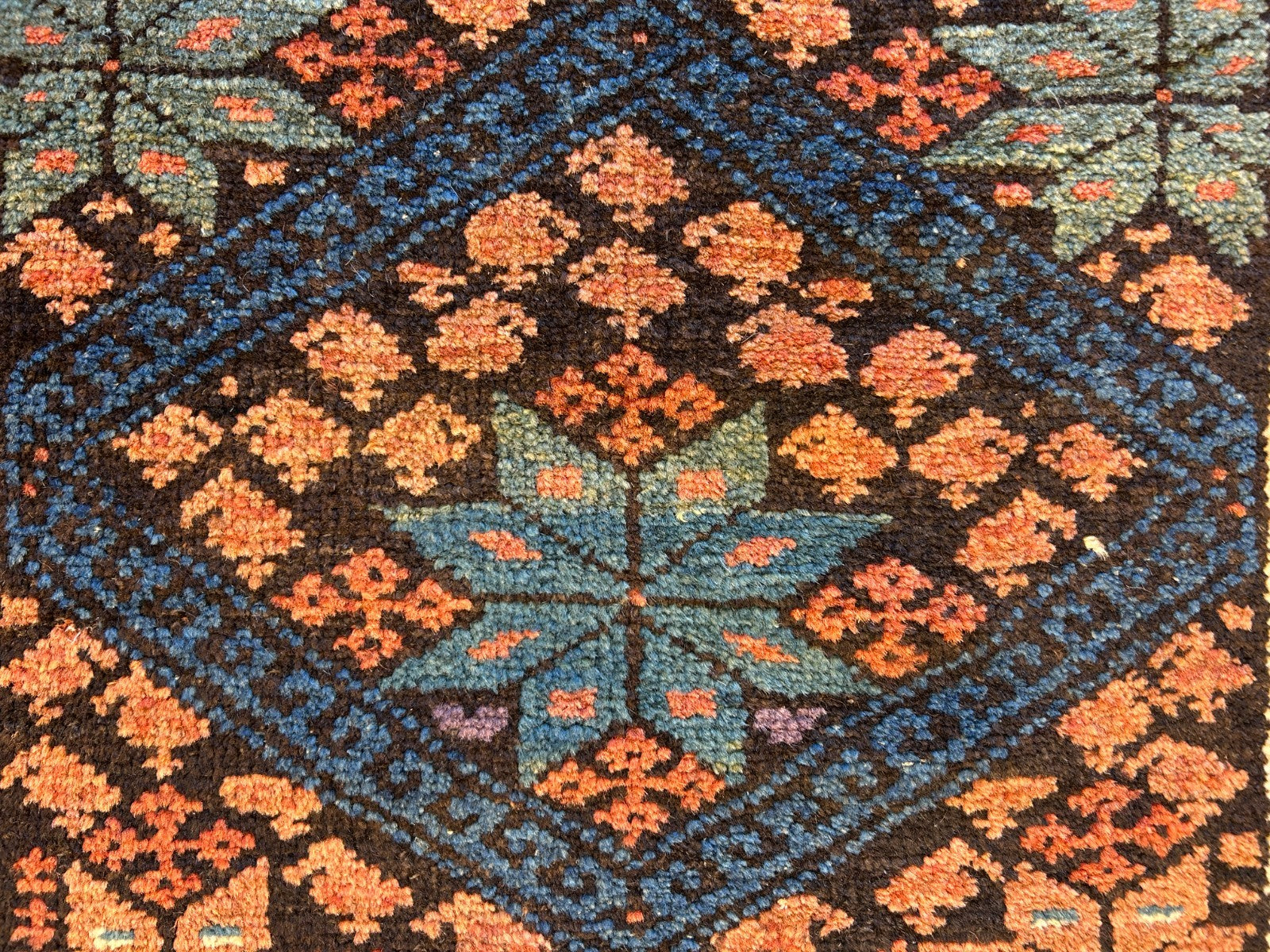 3'4"x6'6" Antique Hand-Knotted 100% Wool Pile Kordish Area Rug - Carpet