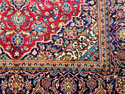 6'4"x9'11" Hand-Knotted 100% Wool Pile Kashanne Carpet - Area Rug