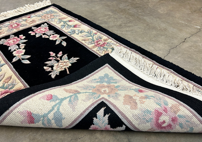 3'x5' Hand-Knotted 100% Wool Pile Art Deco Rug