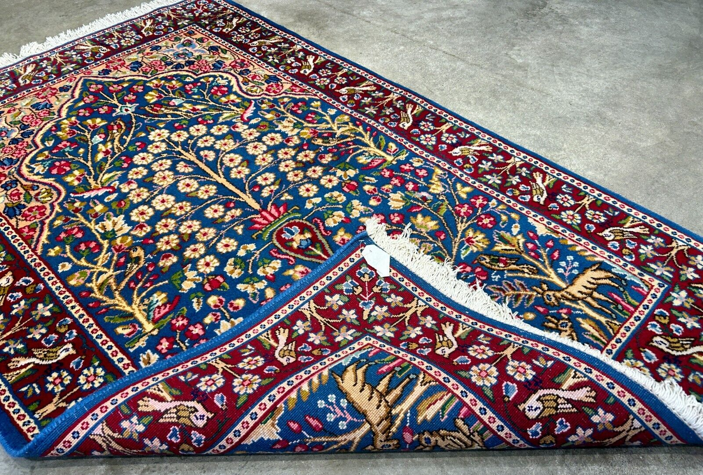 3'x4'9" Hand-Knotted 100% Wool Pile Tree of Life Carpet - Kermane Area Rug