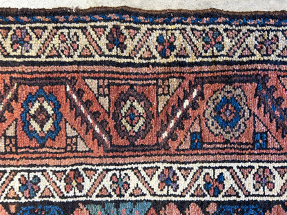 3'4"x6'6" Antique Hand-Knotted 100% Wool Pile Kordish Area Rug - Carpet