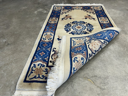 3’1”x5’2” Hand-Knotted 100% Wool Pile Oriental Area Rug - Carpet