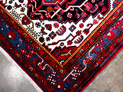 5'10" x 10'11" Hand-Knotted 100% Wool Pile Nahavande Area Rug