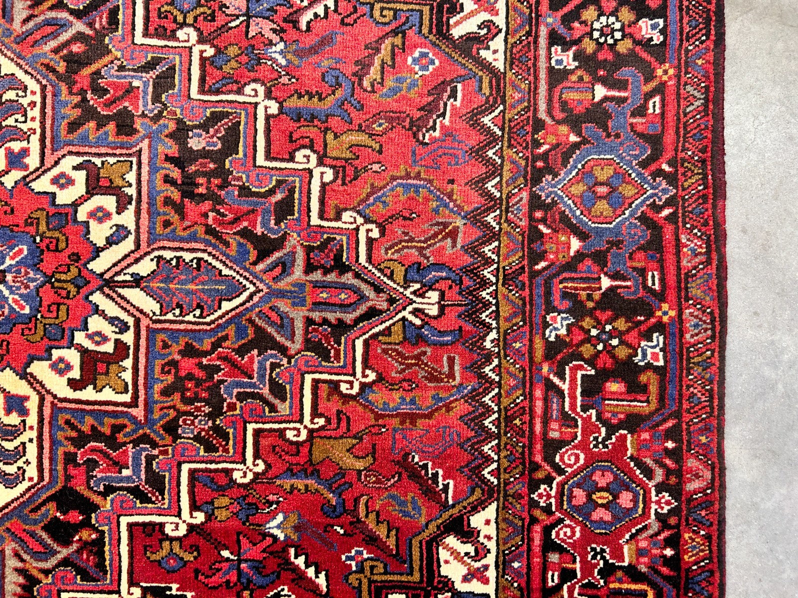 7'3"x9'9" Hand-Knotted 100% Wool Herize Carpet - Area Rug