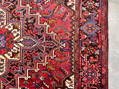 7'3"x9'9" Hand-Knotted 100% Wool Herize Carpet - Area Rug