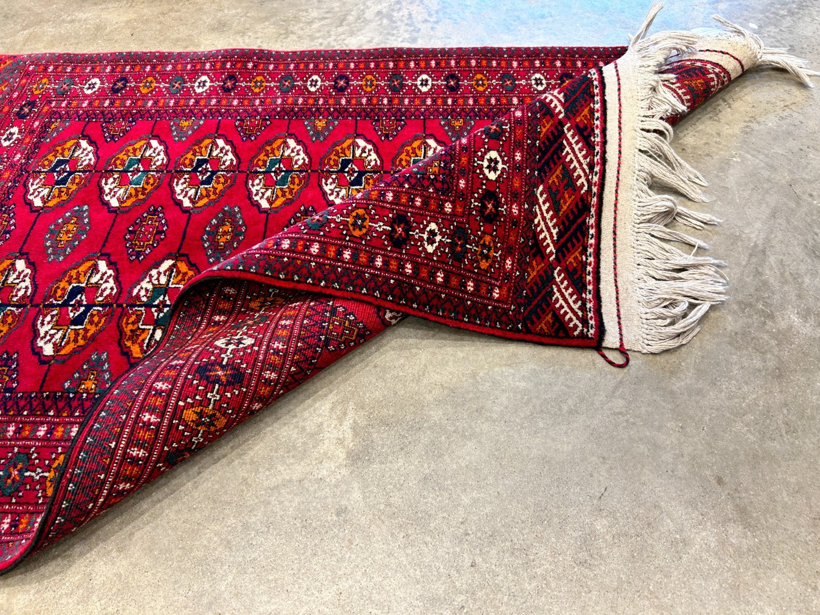 2'8"x3'10" Hand-Knotted 100% Wool Pile Bokhara Rug