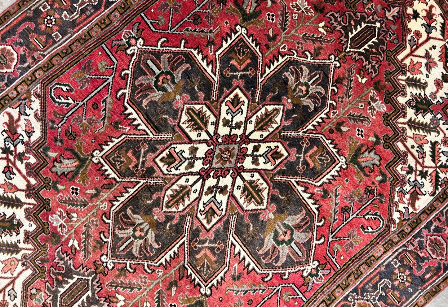 6'7"x9'5" Hand-Knotted 100% Wool Herize Carpet - Area Rug