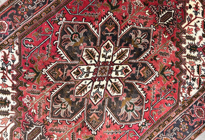 6'7"x9'5" Hand-Knotted 100% Wool Herize Carpet - Area Rug